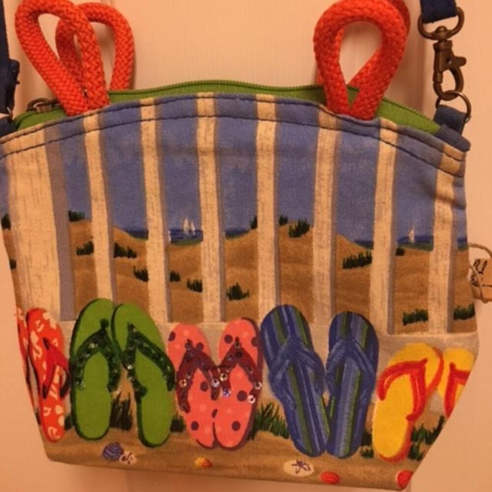 Paul Brent hand painted flip flop bag